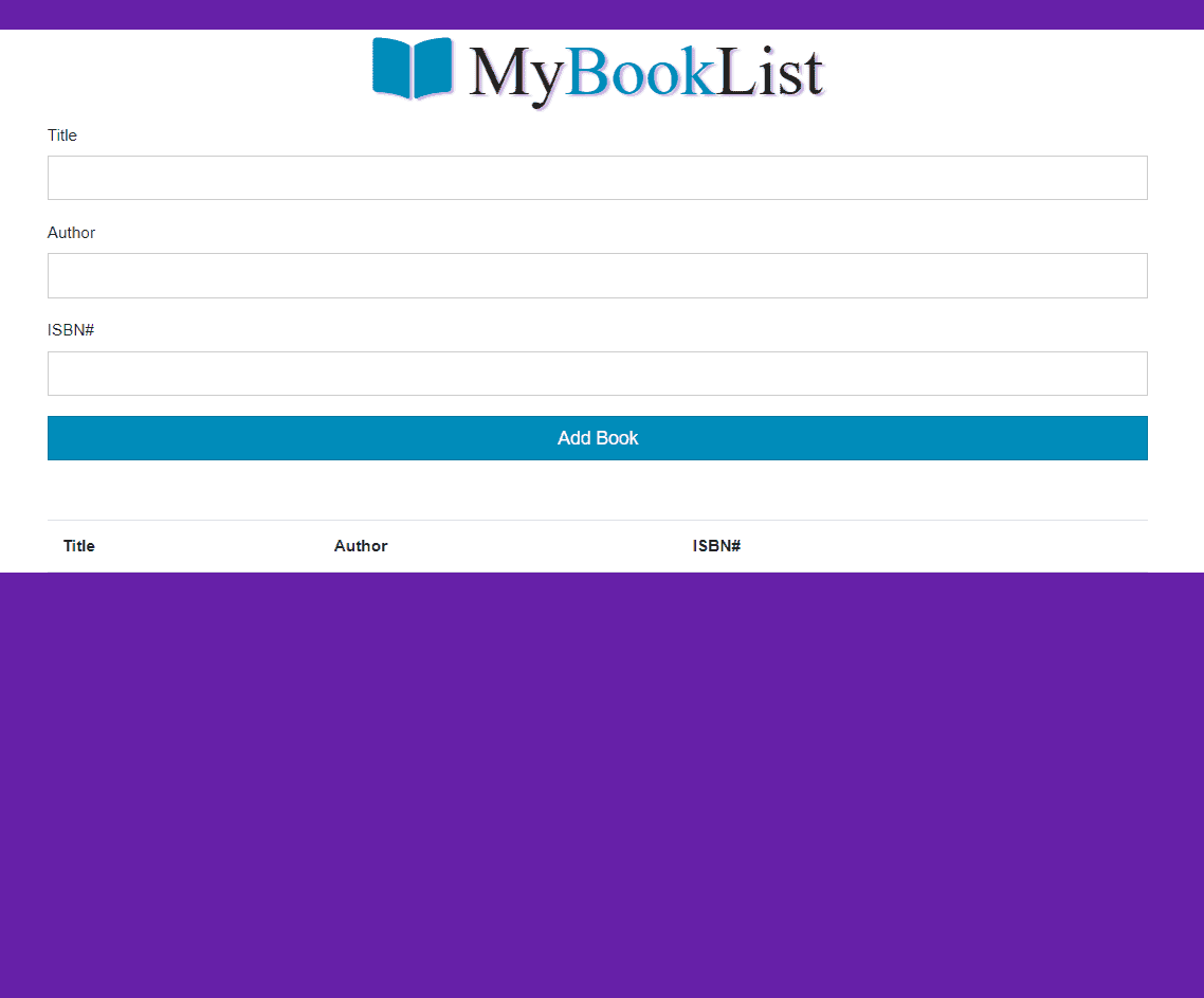 book list app